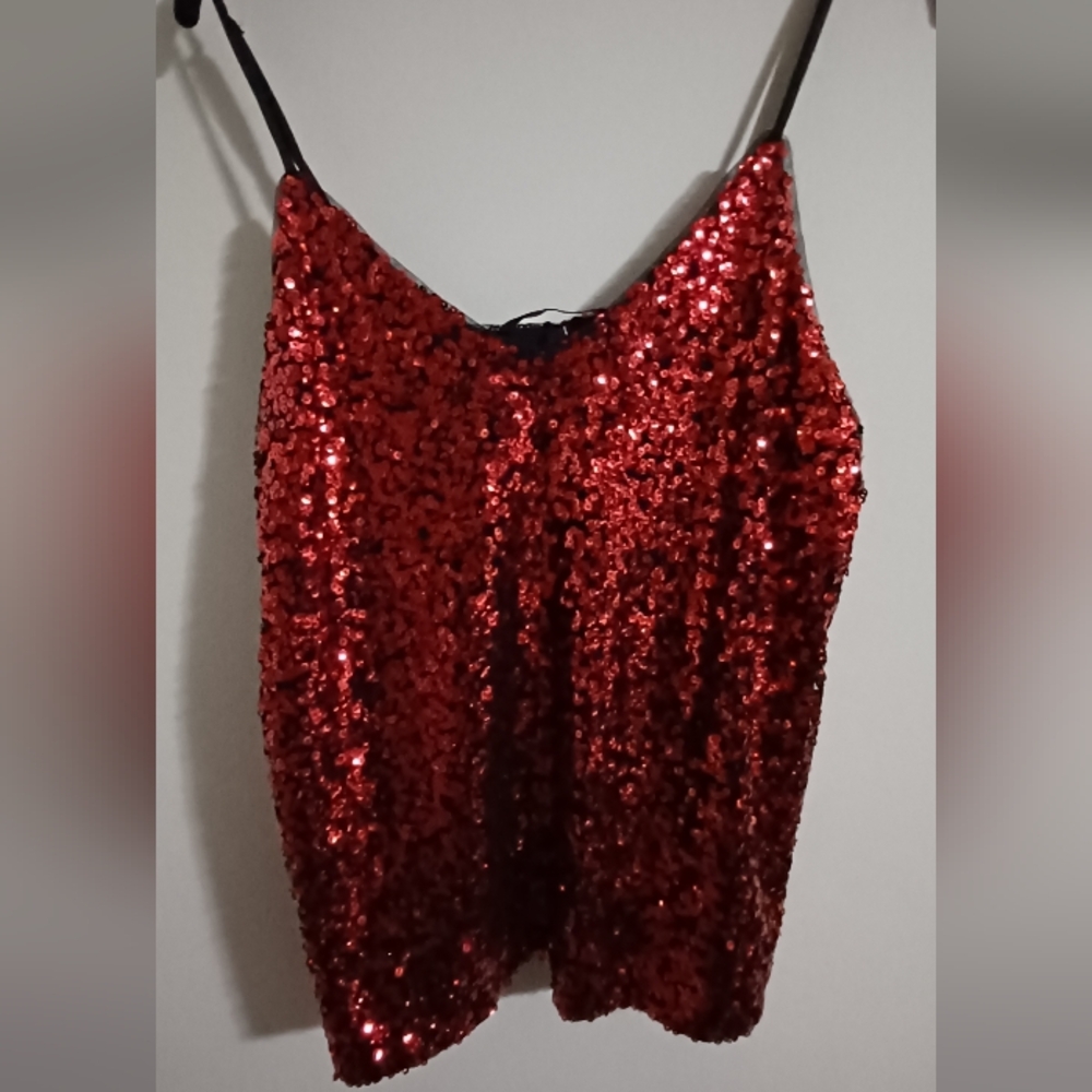 Vero Moda Sparkling Red Sequin Camisole